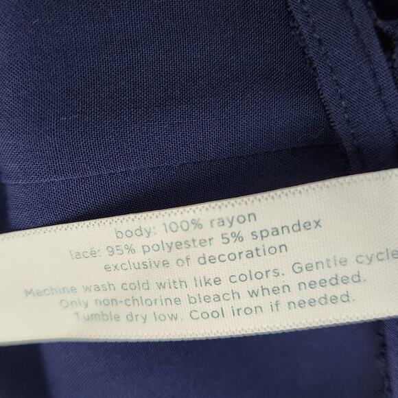 Swim by Cacique Lace Swim Cover-Up – Navy Blue with Cinched Waist - Size 18 - Picture 4 of 5